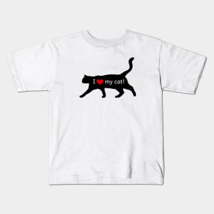 I Love My Cat Kids T-Shirt